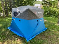 HIGASHI накидка на палатку Pyramid Half tent rain cover #Grey