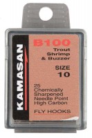Kamasan крючки B100 Trout Shrimp & Buzzer Fly Hooks 25шт